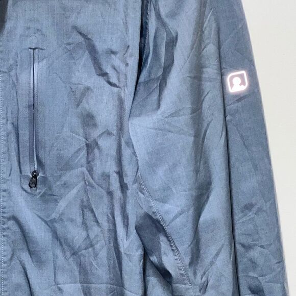 NWOT EMS Eastern Mountain Sports Mens Back Bay Rain Parka Grey Sz L - Picture 5 of 8